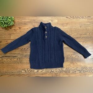 Gap Boys Navy Cable Knit Sweater Sz 6-7